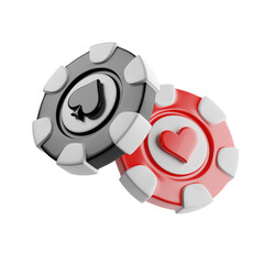 Poker Chips, 3D Rendered Illustration