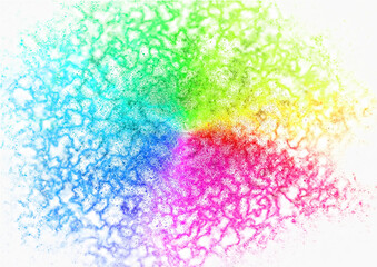 カラフルな粒子が渦巻く抽象的な背景