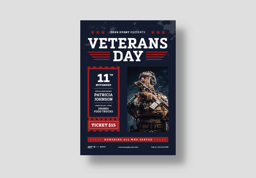 Veterans Day Flyer Poster Layout