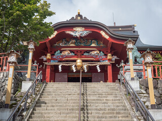 Obraz premium 武蔵御嶽神社の拝殿