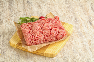 Raw beef minced meat for cooking