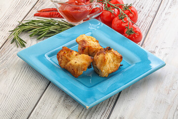 Chicken breast shashlik - grilled meat