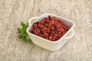 Red kidney bean in the bowl