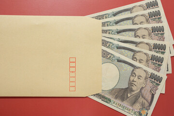 封筒 お札 お金 一万円札 現金 