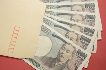 封筒 お札 お金 一万円札 現金 