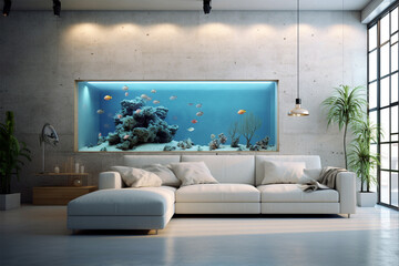 living room interior  generative ai