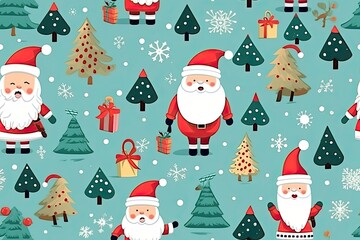 Happy New Year Christmas template pattern
