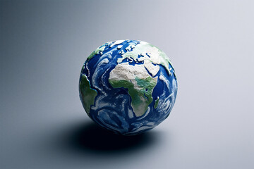 Fototapeta premium earth globe on white background generative ai