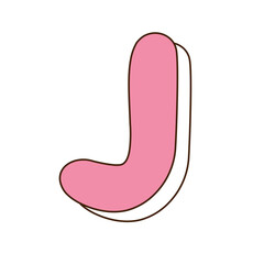 Cute 3d alphabet "J"