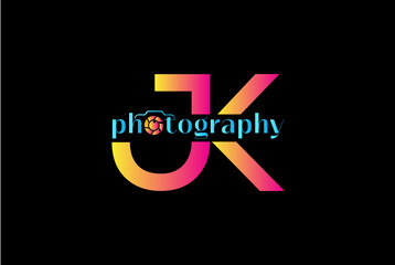 Fototapeta na wymiar JK photography logo design 