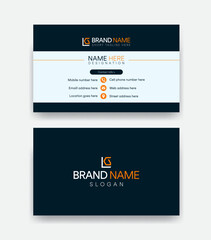 Modern and flat plane business card design template 