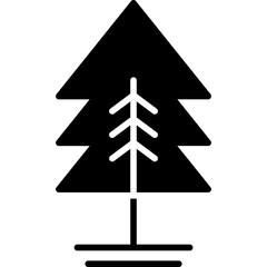 Tree Glyph icon vector
