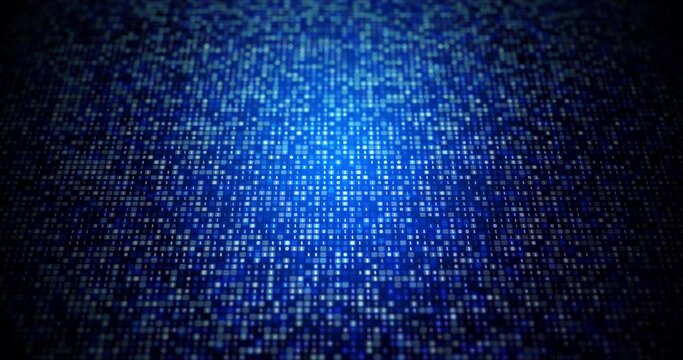 Futuristic binary code background with dynamic 0 and 1. Random moving rectangle adds a modern tech vibe. Ideal for tech concepts. Binary code background, dynamic 0 and 1 
