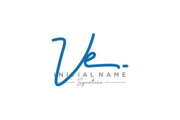 Fototapeta na wymiar Initial VE signature logo template vector. Hand drawn Calligraphy lettering Vector illustration.