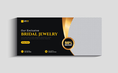 Jewelry Business Social media Cover Banner design Template