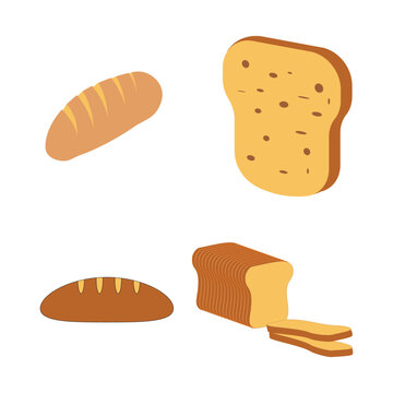 Bread icon vector