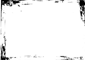 Fondo abstracto grunge con suciedad, textura marco en negro, recurso banner con efecto enmarcado. Espacio para texto o imagen.