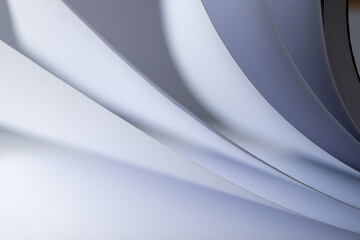 Micro of notebook pages and copy space on grey background