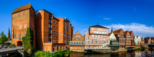 historic buildings at the old town of Lueneburg - Germany
