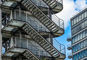 modern emergency spiral staircase