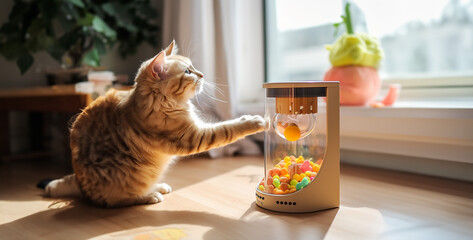 cat on the table Cat Treat Dispenser Toy Hd wallpaper
