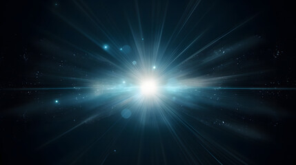 Digital lens flare in black bacground horizontal frame.