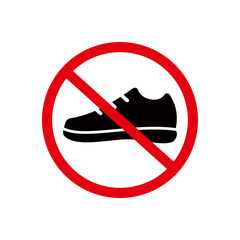icon No shoes sign symbol vector