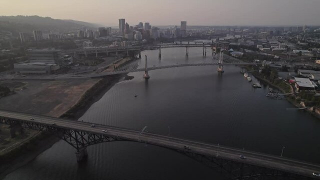 Portland Oregon Downtown Sunset