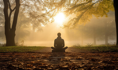 a man deeply engrossed in his morning exercise routine