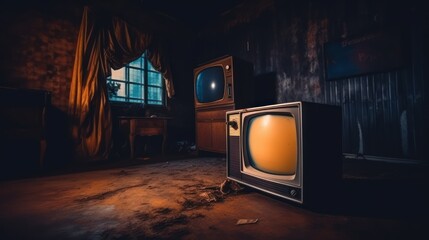 old tv in the room