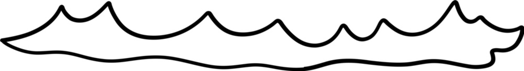 Outline water, summer element on beach, Summer illustration