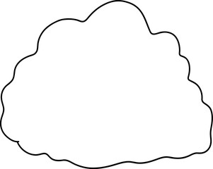 Outline cloud, Baby Shower Element, Hand Drawn Illustration