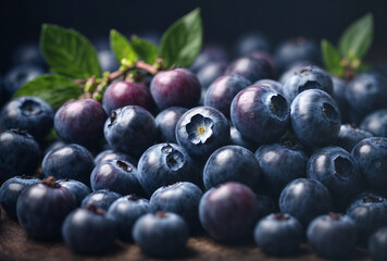 fresh blueberries background