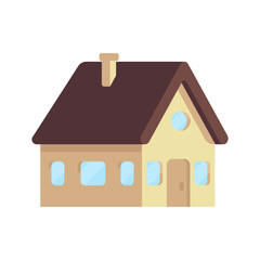 Vector illustration of modern eco-friendly house. Isometric minimalist icon of a house.
