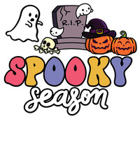 Spooky Season Creepy Pumpkins Halloween Ghost Holiday