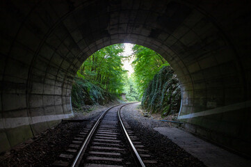 Landscape with a railway tunnel