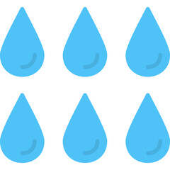  Water Drop Flat icon vector
