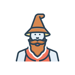 Color illustration icon for wizard 