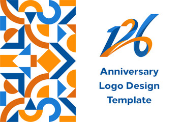 126 anniversary logo design