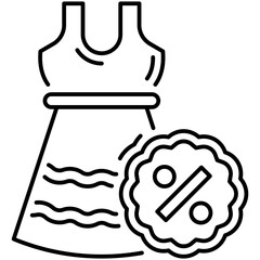 Dress Discount Outline Icon