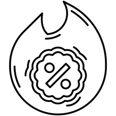 Hot Sale Discount Outline Icon