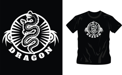 dragon vector t shirt design editable template