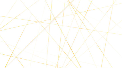 Golden and white pattern of thin undulating lines arranged diagonally. Random diagonal lines. Bright golden lines on white background - Vector illustration