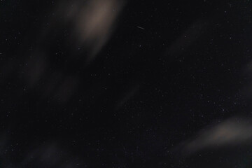 The night sky with stars, and perseid meteorites