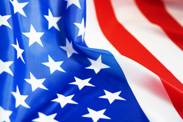 american work day, labor day in united states, background of memorial day, Fourth of July, close up patriotic symbol of united states pride, backdrop with stripes and stars