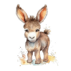 Obraz premium Innocent Baby Donkey Painting