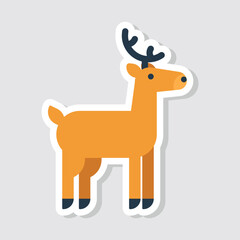 Cute deer sticker vector illustration. Simple cute deer stickers illustration for kids.