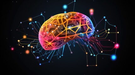 Brain technology connection, AI generated Image