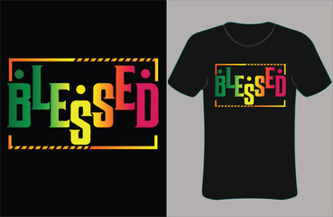 Blessed Typography vintage T-shirt Design, Graphic t-shirt art-design