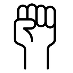 Obraz premium Hand Fist outline icon